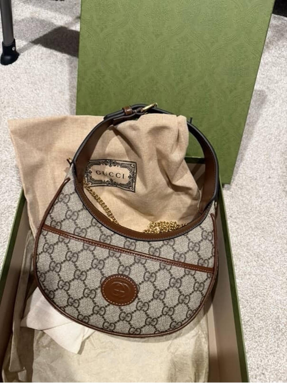 GG HALF-MOON-SHAPED MINI BAG